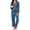 Blue, variant on Womens Cotton Pajama Sets with Long Sleeves Button Down Pajama Set for Women 2pcs Women Soft Sleepwear Set with Long Pants Womens Casual Loungewear Sets with Pockets, S-XXL
