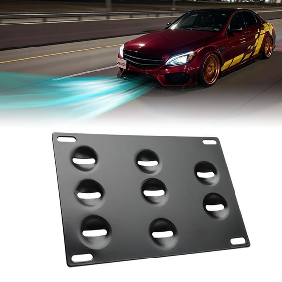 AXECO for Mercedes-BenzC117CLA W204 W205 Tow Hook License Plate Relocator No Drilling Front Bumper Grill Tag Holder Offset