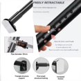 thumbnail image 5 of Mxdfafa No Drill Tension Rod - Extra Long Room Divider 43-122inch, Adjustable Spring Shower Curtain Rod for Closet/Balcony, Non-slip Telescopic Pole (Black), 5 of 6