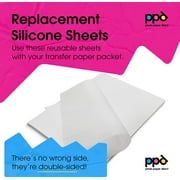PPD 10 Sheets 8.5x11” - Silicone Protective Paper for Heat Transfer with Iron or Heat Press - Reusable Non-Stick Sheets - PPD-102