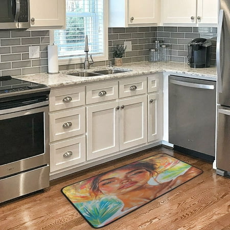 

Long Floor Mat 39x20Inch Kitchen Mat Bathroom Mat Living Room Mat Bedroom Mat Absorbent Delicate Fabric No Ball Do Not Fade Beautiful Summer Beauty