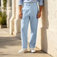 thumbnail image 5 of ZGRBOU Mens Casual Dress Pants Old Money Pleated Baggy Slacks Fall Business Straight Leg Work Trousers with Pockets, 5 of 7