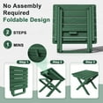 thumbnail image 3 of SERWALL Outdoor Small Folding Side Table, HDPE All Weather Adirondack End Table, No Assembly Required, Green, 3 of 9