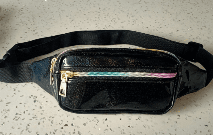 Bumbag Waist Bag Fashion PU Patent Leather Unisex Metallic Shinning Fanny Pack Waist Hip Belt Bag Purse Pouch Travel Lightweight Hip Pouch Belt Bags