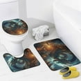 thumbnail image 4 of Abstract Dragon Shower Curtain Sets for Bathroom, 4 Pieces Retro Background Fantasy Animals Bathroom Decor Set Waterproof Shower Curtains with 12 Hooks Toilet Lid Rug and Bath Mat, 4 of 8