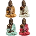 thumbnail image 2 of Stoneage Arts Happy Buddha Brings Spiritual Design And Meditative Calm Into Your Home (White, Sidarta, 4 Inch), 2 of 6