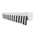 thumbnail image 3 of Awntech 24 Ft Destin Left Motorized Heavy Duty Patio Retractable Awning with Protective Hood (288in x 10.38in x 120in), Black/White Stripe, 3 of 8