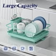 thumbnail image 2 of Kitsure Dish Drying Rack- Space-Saving Dish Rack  Dish Racks for Kitchen Counter  Durable Stainless Steel Kitchen Drying Rack with a Cutlery Holder  Drying Rack for Dishes  Knives  Spoons, 2 of 7