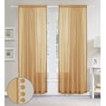 thumbnail image 2 of Pom-Pom Tassel Window Drapes, (Set of 2) Multipurpose Sheer Curtains, Pom-Pom Collection, 60" x 84" Gold, 2 of 6