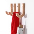 thumbnail image 3 of Wall Mounted Coat Hook: 2PCS Simple Wood Wall Hook Towel Hook for Home Kitchen, 3 of 6