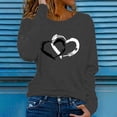 thumbnail image 2 of Outfmvch Valentine Day Shirts for Women Tube Tops for Women Holiday Graphic Tees for Women Valentine Day Shirt for Women Going Out Tops for Women Long Sleeve Crewneck Sweatshirts Women Gray 3xl, 2 of 5