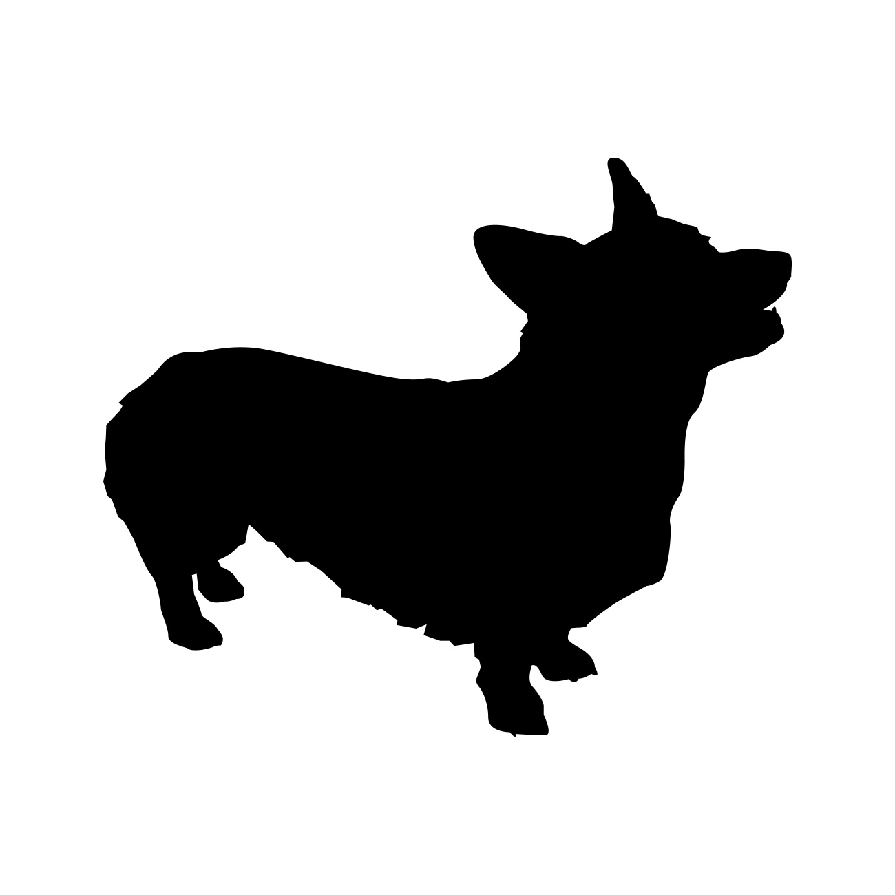 Corgi Mom Dog Car Window Sticker Decal – White Vinyl Welsh Corgi With Tail | Outdoor Decal For Car, Laptop, Glass