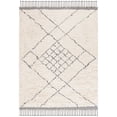 thumbnail image 2 of SAFAVIEH Casablanca Clayton Geometric Wool Shag Area Rug, Ivory/Charcoal, 8' x 10', 2 of 10