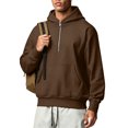 thumbnail image 4 of Ceisia Men Waffle Knit Stand Collar Full Zip Fleece Jacket Loose Fit Long Sleeve Pocket Daily Casual Outer Coat Gift, 4 of 9
