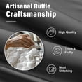 thumbnail image 6 of Farmhouse Shower Curtain Black and White Buffalo Plaid Pattern Fabric with Buttons & Gray Ruffles 72"x72", 6 of 6