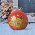 thumbnail image 5 of Lksixu Giant Inflatable Christmas Ball Ornaments, Outdoor Christmas Decorations 24 inch PVC Large Hanging Decorated Balls with Exquisite Pattern, Reusable Xmas Blow Up Balls for Yard Lawn Porch Garden, 5 of 7