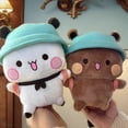thumbnail image 2 of Lindos peluches de oso panda Yier Bubu y Dudu con mochila, muñeco de peluche de dibujos animados, peluche tranquilizador, regalo de cumpleaños, 2 of 4