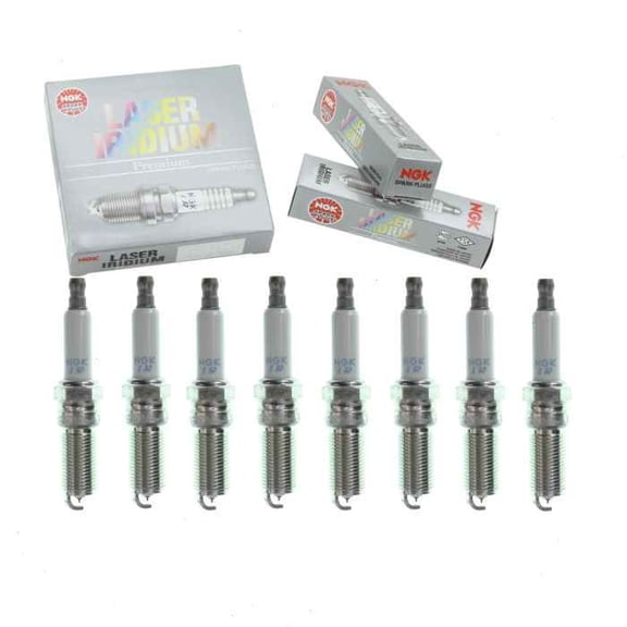 8 pc NGK Laser Iridium Spark Plugs compatible with Chevrolet Silverado 3500 HD 6.6L V8 2020