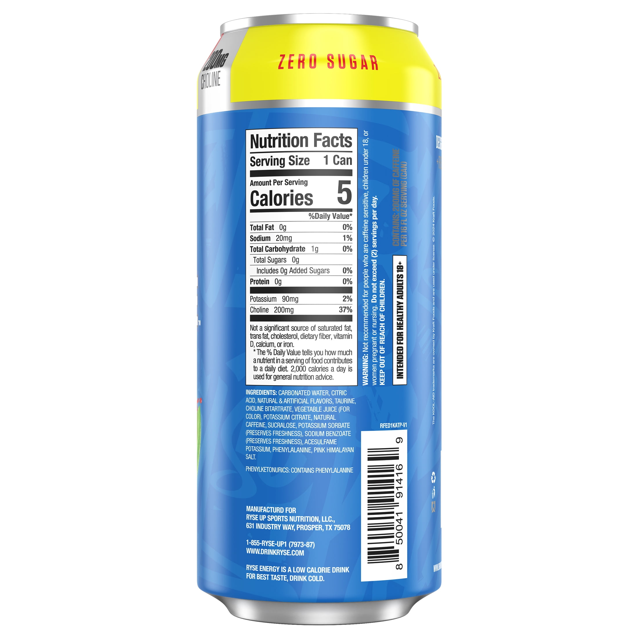 (2 pack) RYSE UP Supplements, Fuel Energy Drink, Kool Aid Tropical Punch, 16 Fluid Ounces