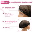 thumbnail image 5 of BlinkLLX 100 Pcs Disposable Bouffant Caps 21" Hairnets Non Woven Bulk Elastic Dust Caps for Food Service, Cooking, Kitchen, 5 of 13
