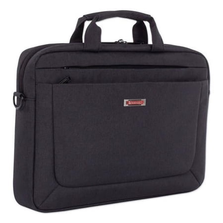 UPC: 0770005404850 | The Bugatti Group® Cadence Slim Briefcase  Holds Lptops 15.6   3.5  X 3.5  X 16   Charcoal