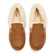 Dearfoams Cozy Comfort Men's Cuffed Moccasin Slippers