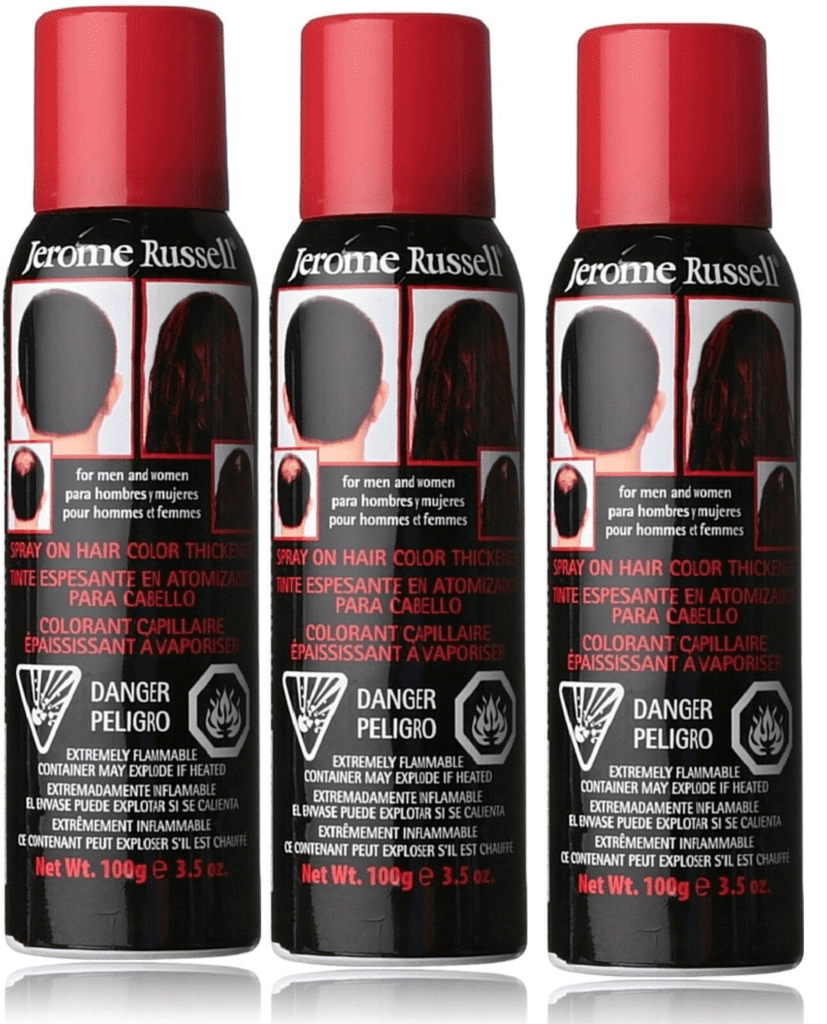 Jerome Russell Hair Color Thickener for Thinning Hair, Jet Black 3.5 oz