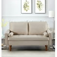 thumbnail image 5 of Uspridefurniture Hazen 2Pcs Velvet Living Room Set, Sofa Loveseat,Beige, 5 of 7
