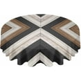 thumbnail image 2 of Brown Black Wooden Round Tablecloth 60 Inch - Waterproof Fabric Table Cloth Protector, Boho Modern Geometric Abstract Tablecloths Washable Table Cover for Kitchen Banquet Coffee Table Party, 2 of 6