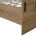 thumbnail image 4 of Christopher Knight Home Queen Bed Frame with Headboard, Two-Tone Platform Design, Natural+Black, 4 of 8
