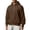 #0162-Brown, variant on Ceisia Men Waffle Knit Stand Collar Full Zip Fleece Jacket Loose Fit Long Sleeve Pocket Daily Casual Outer Coat Gift