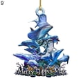 thumbnail image 2 of Hanging Pendant Christmas Series Pattern Weather Resistant Wood Door Decorating Sign Kids Gift, 2 of 9