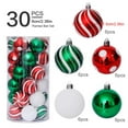 thumbnail image 2 of 30PCS Christmas Balls Ornaments,Shatterproof Holiday Wedding Hanging Ornaments Christmas Tree Decoration -2.36" in Dia, 2 of 9