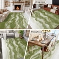 thumbnail image 6 of Large Area Rug 5'x8', Sage Green Ombre Non-slip Runner Carpet for Living Room/Bedroom/Office, Modern Moire Abstract Art Luxury Outdoor Indoor Rectangle Area Rugs Floor Mat for Kitchen/Dining Room, 6 of 9