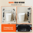 thumbnail image 5 of Vevor SJLDJYKAQLG3Y0MYQV0 Folding Toilet Safety Rail Seat Frame with 300 lbs Adjustable Fit Most Toilets, 5 of 10