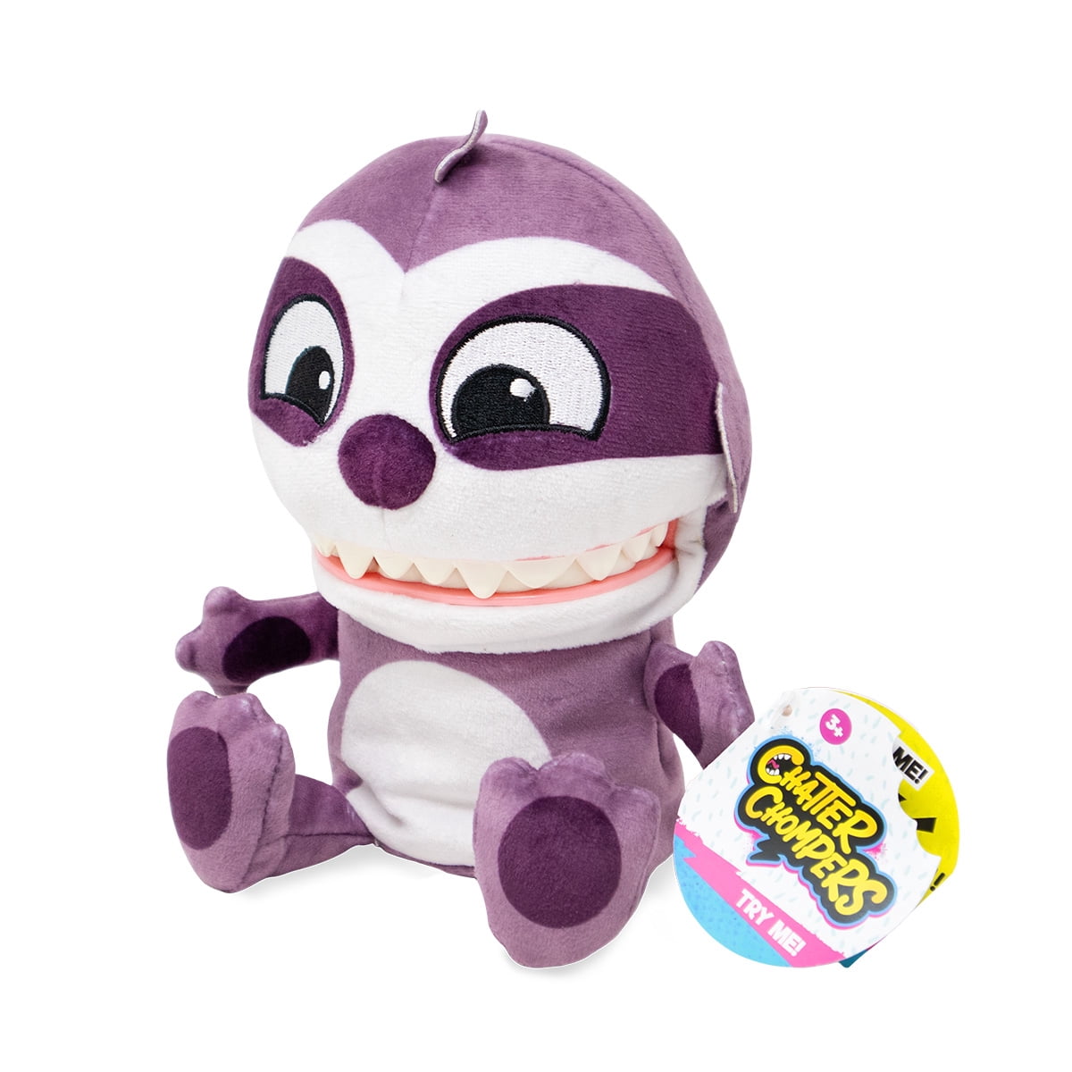 Chatter Chompers Sloth Plush 6.5", Interactive Collectible Toy, Funny Sound Effects, Ages 3+
