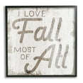 thumbnail image 2 of Stupell Industries Love Fall Most of All Phrase Distressed Pattern Graphic Art Gray Framed Art Print Wall Art, 24x24, by Daphne Polselli, 2 of 5