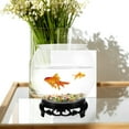 thumbnail image 2 of MOVTOTOP Transparent Plastic Fish Tank with Base for Desktop Use High Visibility Creative Home Decoration, 2 of 8