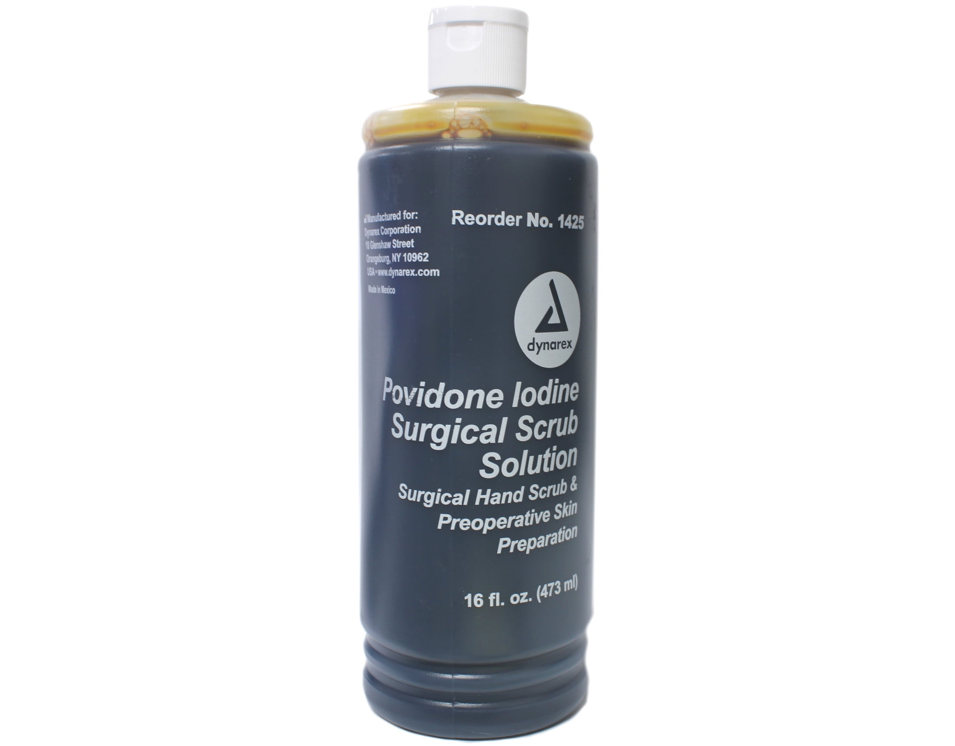 2 Pack Dynarex Povidone Iodine Surgical Scrub Solution 16oz Each