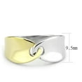 thumbnail image 2 of Two-Tone IP Gold (Ion Plating) Stainless Steel Ring with No Stone for Women No Stone Stone Color Style TK3630 Size 8, 2 of 5