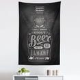 thumbnail image 1 of Alcohol Tapestry, Bottle of Beer with Hand-Drawn Lettering of Stout Pale Ale Lager Wheat, Fabric Wall Hanging Decor for Bedroom Living Room Dorm, 5 Sizes, Black and Eggshell, by Ambesonne, 1 of 1