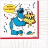 Sesame Street Vintage Happy Birthday 'Cookie Makes Cake' Lunch Napkins (16ct)