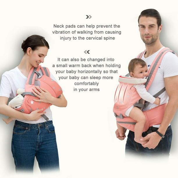 Banco de la cincha Portabebes ergonomico con asiento de cadera desmontable Portabebes multifuncional Arnes para bebes recien nacidos a ninos pequenos para llevar bebes Walmart en linea
