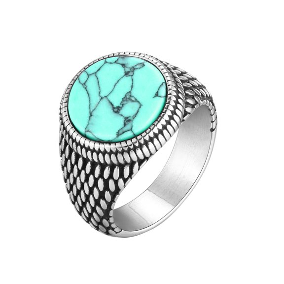 14K White Gold Ring Simple Gemstones Trendy Men Rings Elegant Rhinestone for Male Boyfriend Jewelry Classic Gift