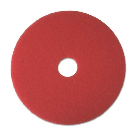 Buffing Floor Pads Red 19 Inch - 5 Pack BWK4019RED - Commercial Floor Scrubbing Pads for Polishing, Cleaning, and Maintaining Hard Floors