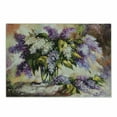 thumbnail image 1 of Lilac Cutting Board, Digital Print of Impressionist Oil Painting with Newly Picked Lilac Bouquet in a Vase, Decorative Tempered Glass Cutting and Serving Board, Small Size, Multicolor, by Ambesonne, 1 of 1