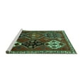thumbnail image 2 of Ahgly Company Machine Washable Indoor Rectangle Persian Turquoise Blue Traditional Area Rugs, 2' x 5', 2 of 4