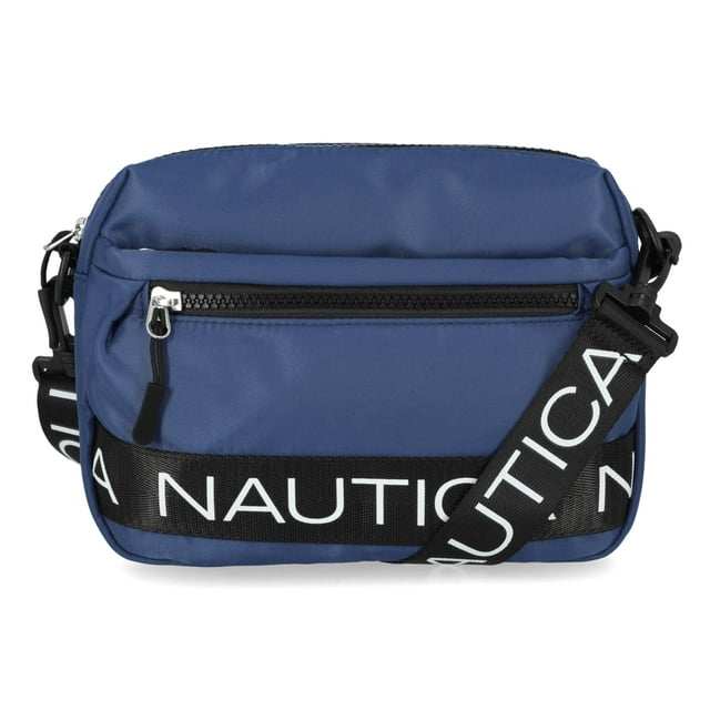 Bandolera Nautica, puf de nailon para mujer, color índigo