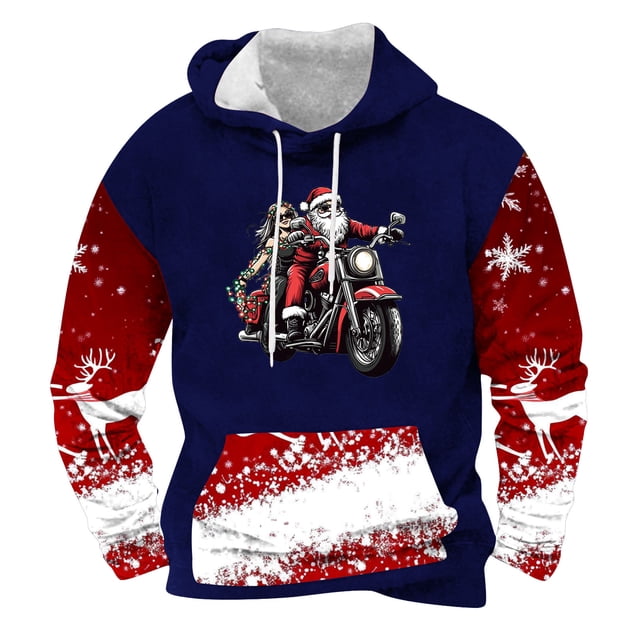 Sudadera con capucha para hombre, moda, movimiento, estampado navideño, suéter con capucha, sudadera con capucha, blusa para hombre, blusa de poliéster