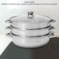 thumbnail image 4 of Soup Steam Pot, Large Capacity Double Ear Multifunctional Stainless Steel Soup Steam Pot Easy To Clean  for Home Use, 4 of 7